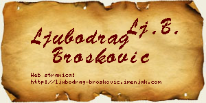 Ljubodrag Brošković vizit kartica
